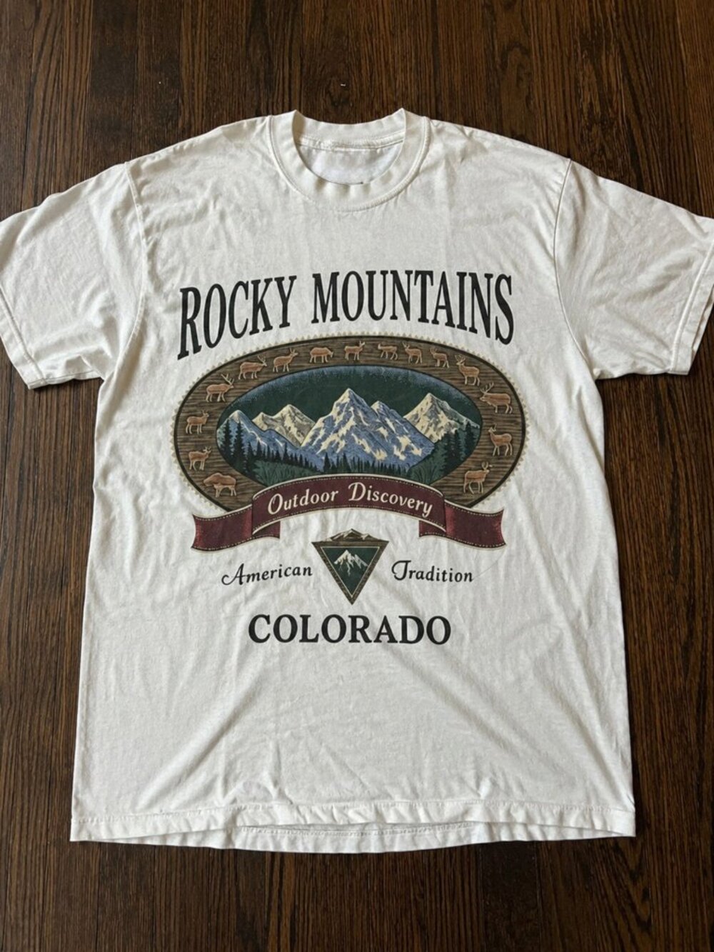 Rocky Mountains Colorado Outdoor Discovery Tee White